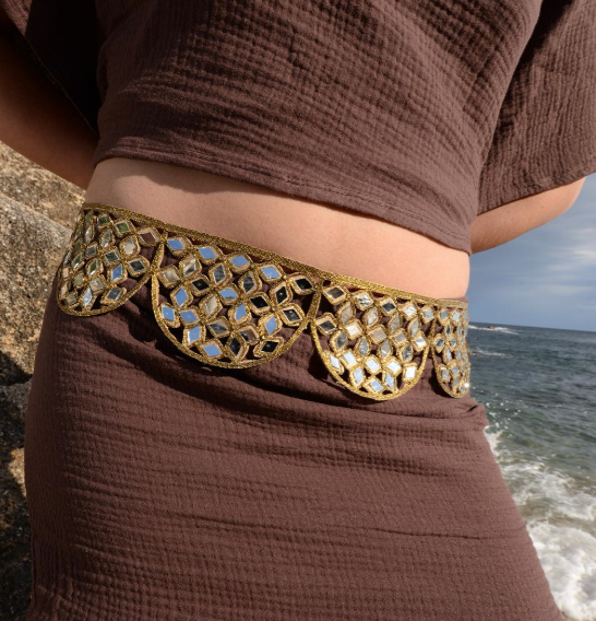 Cinturón Ondas Dorado